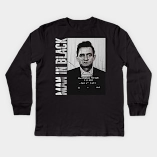 Johnny Cash - Man In Black Kids Long Sleeve T-Shirt